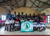 Shoe distribution event for school students